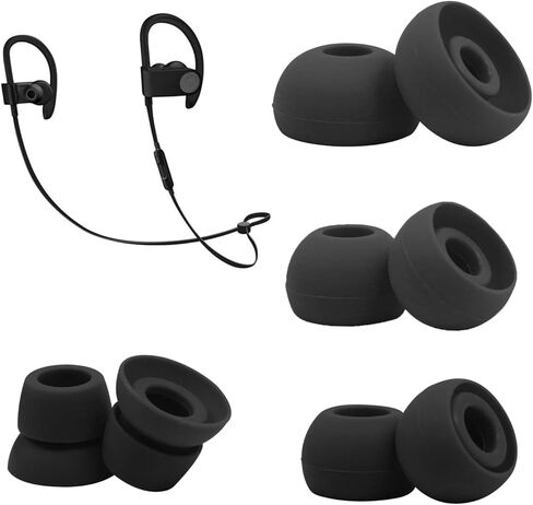 HopOpwer استبدال سماعات الأذن السيليكون نصائح لـ PowerBeats 3 Powerbeats 2 ، 4 أزواج أذن أذن من أذن الأذن - شفة صغيرة ، متوسطة ، كبيرة ومزدوجة (أحمر) (أحمر) in Saudi Arabia