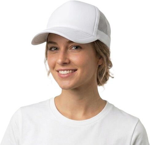 NYFASHION101 Blank Mesh Adjustable Snapback Cotton 6-Panel Trucker Hat Cap in Saudi Arabia
