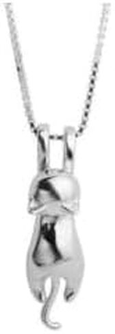 COLORFUL BLING Silver tiny kitty cat pendant vintage hanging cat Pendant Necklace for women girls in Saudi Arabia