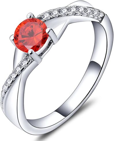 YL 925 Sterling Silver Engagement Ring 5MM 3A Cubic Zirconia Infinity Ring for Women in Kuwait