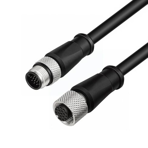 M12 Aviation A CONDECT A SELSED SELSER CABLED IO Cable IO TRIGGER TRIGGER TRIGGER TRIGGER لـ DATALOGIC DELOITTE SICK YF2ASD (أنثى مستقيمة ، 17 دبوس A-DODING ، 2M) 2M) in Saudi Arabia