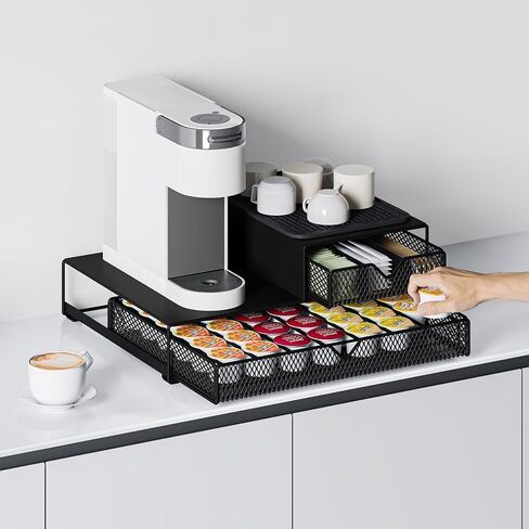صانع القهوة منظم كونترتوب ، K Cup Pod أدراج ، 60 حامل كبسولة القهوة ، التصميم المتكامل لا يتطلب أي تجميع. in Saudi Arabia