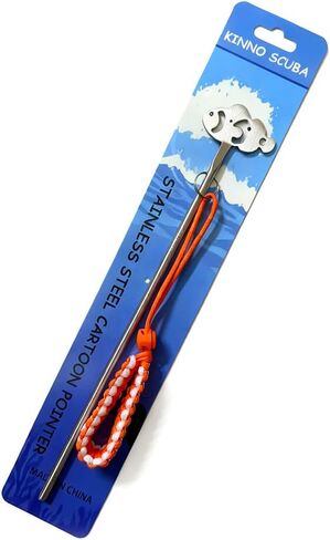 Cartoon Diving Pointer 13.4inch/34cm Stainless Steel Pointer Rod & Noice Maker Measurement with Spring Lanyard Clip in Saudi Arabia