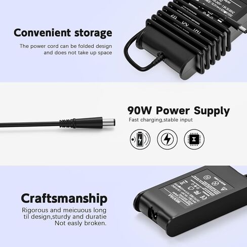 65W لشاحن Dell Inspiron المحمول 15 3000 5000 7000 ؛ 14 3000 5000 7000 ؛ 13 5000 7000 Series 3558 3580 5100 5425 5458 5535 5555 5558 5581 7400 7570 7586 7591 in Saudi Arabia