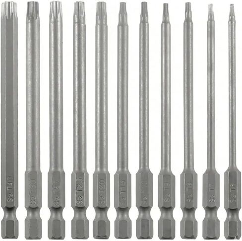 VESTTIO T25 Security Torx Screwdriver Bit Set Tamper Proof Star 6 point Drill Bit Set 10PCS 1/4 inch Hex Shank 4 inch Length S2 Alloy Steel for Power Screwdriver Impact Driver with Storage Case in Kuwait