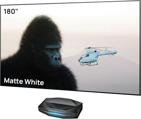 AWOL Vision LTV-3500 Pro UST Triple Laser TV Projector, 3500 Peak Lumens TV-Like Brightness, 150" Perfect Sharpness, Dolby Vision, 4K 3D HDR10+ Ultra-Short Throw Projector in Saudi Arabia