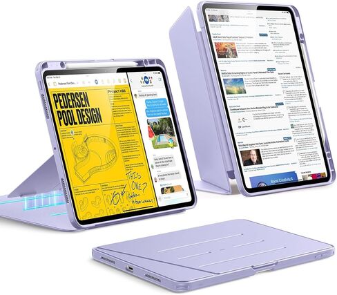 ESR لـ iPad Pro 13 Inch Case M4 (2024) ، غطاء الحامل العمودي ، زوايا حامل متعددة ، حالة مستقرة فائقة مع حامل قلم رصاص ، سلسلة فليب ، أرجواني in Saudi Arabia
