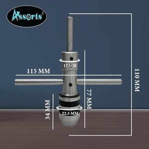 New Pilot Tap Wrench Spindle -Tap,Thread, Drill Press, Lathe (1/4" to 1/2" 1/4 "to 1/2" (6 to 12 mm)) in Saudi Arabia