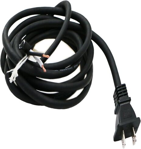 10 Feet Power Tool Cord Replacement,2 Prong 16AWG Oil Resistant Waterproof Rubber Flexible Cord (3.1Meters,Black) (16A2Prong) in Saudi Arabia
