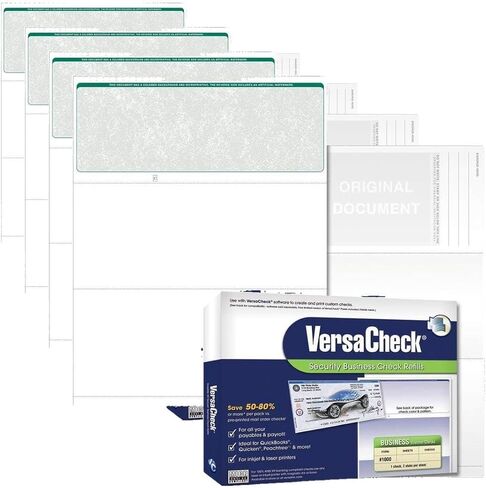 VersaCheck Secure Form #1000 - Blank Business Voucher on Top - Green Classic - 500 Sheets in Saudi Arabia