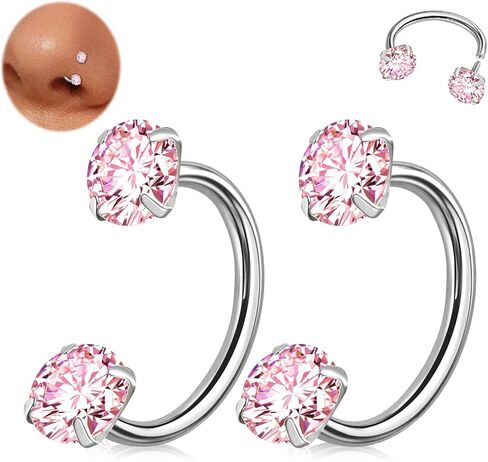 ONESING 30 Pcs 20G Nose Rings Studs Nose Rings for Women Nose Piercings Jewelry Surgical Stainless Steel Straight Nose Studs Nose Rings Chain Hypoallergenic Body Piercing Jewelry for Women Men in Saudi Arabia