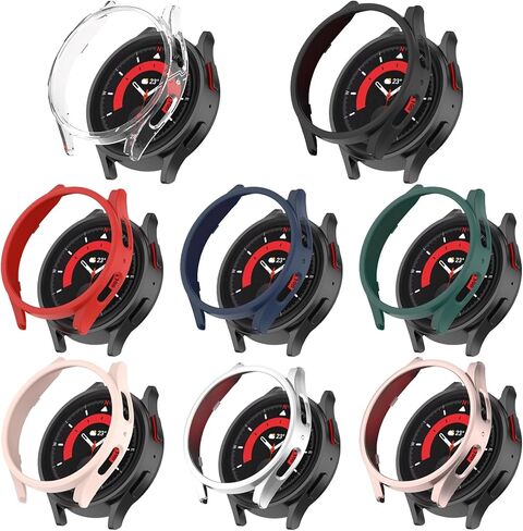 [12 Pack] Galaxy Watch 5 Pro 45mm Screen Protector Bumper Case Soft TPU Protective Case Compatible with Samsung Galaxy Watch 5 Pro (12-Colors) in Saudi Arabia