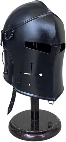 AnNafi® Barbuta Helmet Knight Templar Crusader Helmet | Black Wearable | Medieval LARP Sca Cosplay Armour Costume For Men in Saudi Arabia