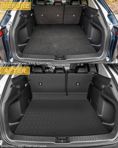 حصيرة صندوق السيارة الأصلية وحصيرة مسند الظهر الخلفي لسيارة Mazda CX-30 2020-2024 - بطانة شحن من جلد البولي يوريثان ومسند الظهر تناسب جميع الأحوال الجوية - حصائر شحن مضادة للانزلاق لسيارة Mazda CX30 2020-2024 in Kuwait