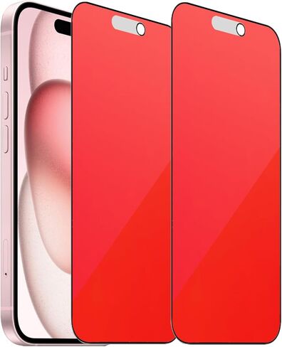 2 حزمة غير لامعة مضادة للخصوصية الزجاج المقسّر لـ iPhone 15 Pro Pro anti-Glare Anti Spy Screen Protector Anti-Peeping Film ملونة in Saudi Arabia