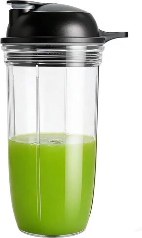 Replacement 32oz cup with to go lid, Compatible with NutriBullet Blender Combo 1200W（NBF10500/NBF70500/ZNBF30400Z/ZNBF30500Z/NBF50400） (1 x 32oz cup with lid) in Saudi Arabia