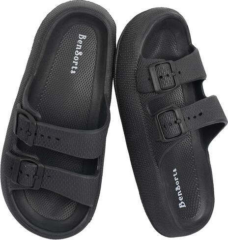 BenSorts Pillow Sandals for Women Men Thick Sole Adjustable Buckles EVA in Saudi Arabia
