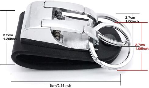 LGNL Leather Belt Loop Keychain with 2 Detachable Clips&Key Ring Belt Key Ring Holder Belt Key Chain in Saudi Arabia