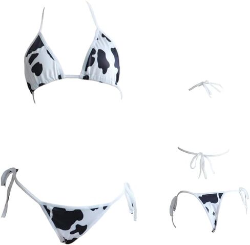 Joyralcos Dalmatian Milk Leopard Cosplay Costume Anime Sexy Mini Cow Bikini Lingerie Set in Saudi Arabia