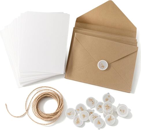 Nuveretk 25pcs Save the Date Invitation Kit – 5x7 Textured 350GSM Deckled Edge Cards with Lavender and Wildflowers, Envelopes, Wax Seals, Ribbon for Wedding or Party (Purple) in Saudi Arabia