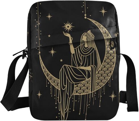Messenger Bag Crossbody Shoulder Bag Canvas Shoulder Bag Sacral Night Girl on Moon for Men Women Outdoor Travel Business in Saudi Arabia