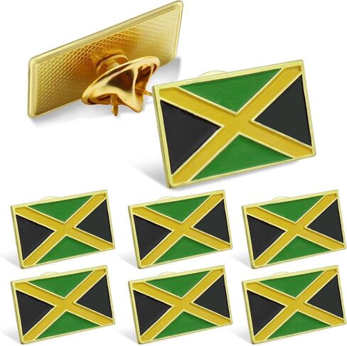 6/12/50/100 Pack-Jamaica Flag Pins Bulk -1" Metal Patriotic Jamaican Lapel Pins Badge Souvenir For Hat Bag Travel Gifts in Saudi Arabia