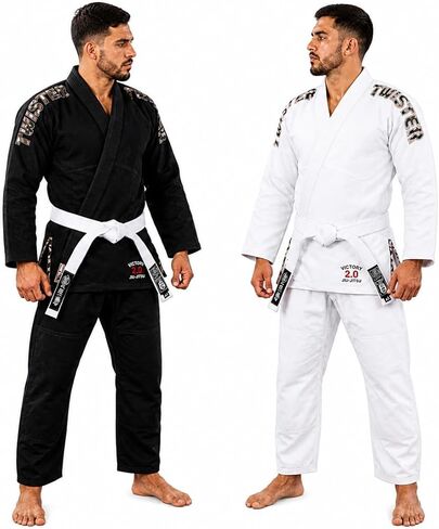 Twister Victory Brazilian Jiu Jitsu Gi | Kimono | BJJ Gi Preshrunk Premium Fabric | Comes With FREE White Belt in Saudi Arabia