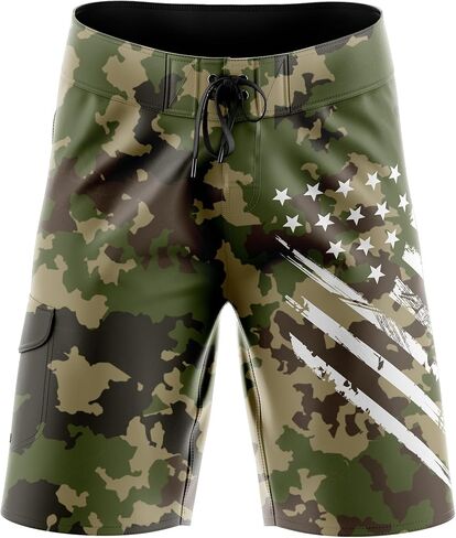 Men's American Flag Board Shorts, Decorated in The USA in Saudi Arabia