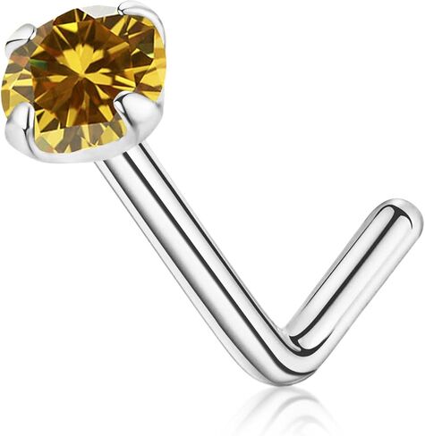 3 مم من الحجر المولد أنف stud 20g جولة صغيرة تشيك ست أنف مجوهرات الثقب للنساء الرجال ، S925 الفضة hypoallergenic الأنف ، حلقات الأنف المصنوعة يدويًا (الفضة ، مار أكامارين) in Saudi Arabia