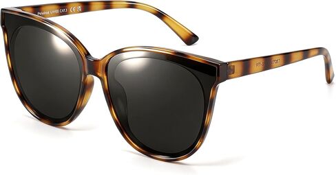 نظارات شمسية LVIOE Cat Eyes للنساء، نظارات كلاسيكية مستقطبة كبيرة الحجم لقيادة الصيد - حماية 100% من الأشعة فوق البنفسجية in Kuwait