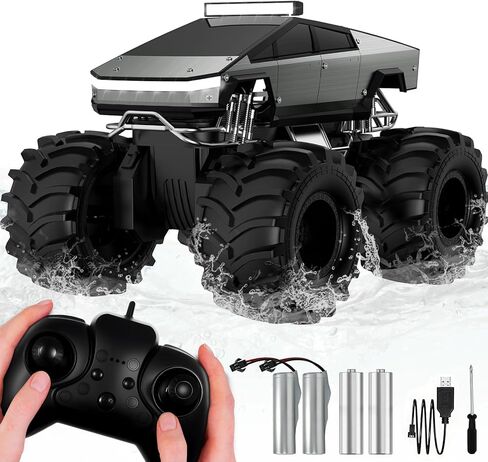 سيارة التحكم عن بُعد ، 1:18 سيارات RC المضادة للماء ، 4WD جميع التضاريس على الطرق الوعرة ، شاحنة إلكترونية قابلة للتحميل 2.4 جيجا هرتز ، 360 درجة في الموقع تدور أحواض شاحنات وحش للأولاد ، العمر 6 7 8 9 10-13+ in Kuwait