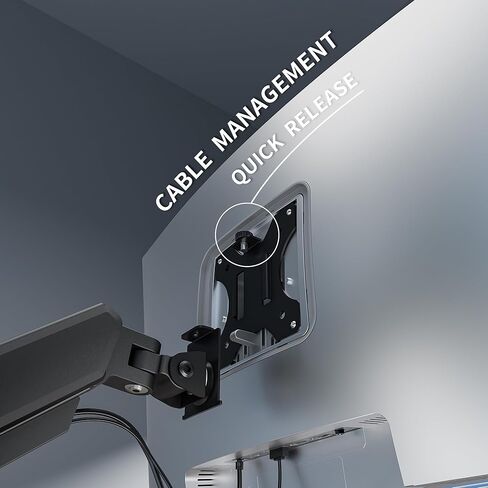 C-MOUNTS Single Monitor Desk Mount Full Motion Adjustable for 13" to 32" Monitor,Heavy Duty Gas Spring Monitor Arm Holds 4.4 to 19.8 lbs,Monitor Arm Single Set up Easily, Max VESA 100x100mm in Saudi Arabia