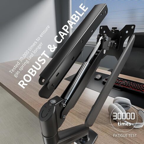 C-MOUNTS Single Monitor Desk Mount Full Motion Adjustable for 13" to 32" Monitor,Heavy Duty Gas Spring Monitor Arm Holds 4.4 to 19.8 lbs,Monitor Arm Single Set up Easily, Max VESA 100x100mm in Saudi Arabia