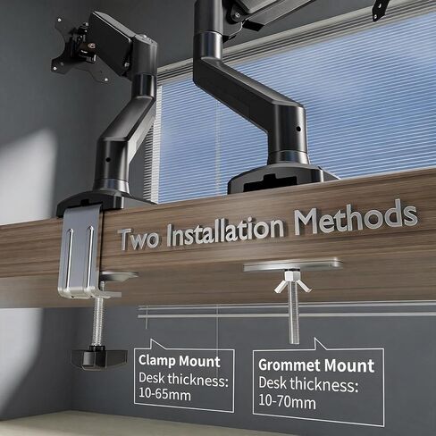 C-MOUNTS Single Monitor Desk Mount Full Motion Adjustable for 13" to 32" Monitor,Heavy Duty Gas Spring Monitor Arm Holds 4.4 to 19.8 lbs,Monitor Arm Single Set up Easily, Max VESA 100x100mm in Saudi Arabia