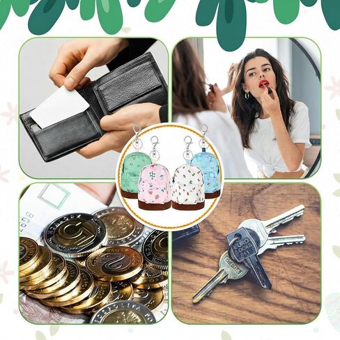 Equsion 16 Pcs Mini Backpack Key Chain 4 Color, Coin Bag, Coin Purse, Small Wallets, Suitable to Carry Small Items, Lipsticks, Tissues, Cards, Headphone, Coin, Good Choice for Gift in Saudi Arabia