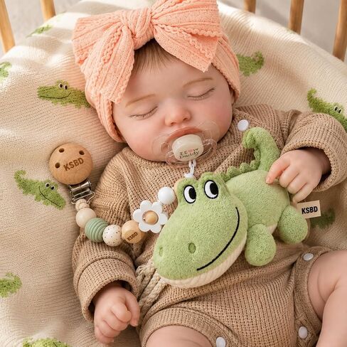 Lifelike Reborn Baby Dolls-20 inch Sleeping Realistic Newborn Baby Dolls, Soft Cloth Body with Feeding Toy for Kids Age 3 + in Saudi Arabia