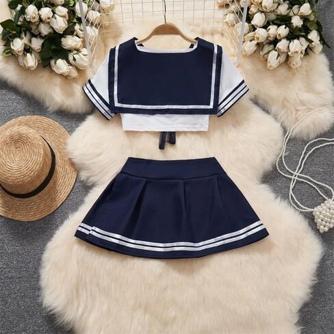 JasmyGirls School Girl Outfit Lingerie Schoolgirl Costume Kawaii Anime Cosplay Lingerie Naughty Japanese Uniform Stockings in Saudi Arabia