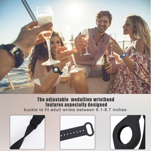 2pcs Holder for Princess Cruise Medallion, Adjustable Watch Holder for Princess Medallion Comfortable Wrist Bands Silicone Bracelet for Princess Medallion Accessories for Men Women in Saudi Arabia