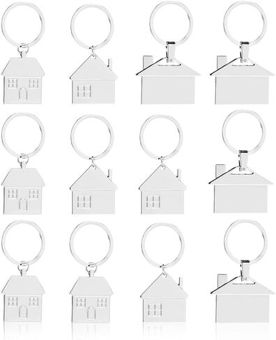 ISKYBOB Set of 3 House Design Key Chain Creative Metal Keyring Gift in Kuwait