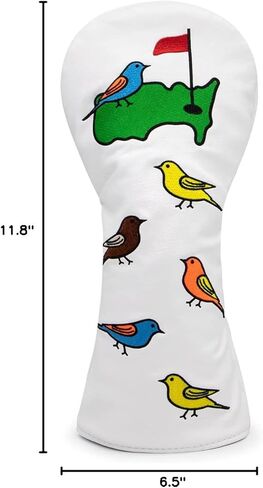 1 Pcs Montela Golf Club Covers,Colorful Birdie Tee 3 Wood Headcover Driver Headcover Fairway Wood Head Covers Hybrid Headcover Leather Golf Head Covers for Odyssey Scotty Cameron Taylormade in Saudi Arabia