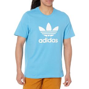 adidas Originals Men's Adicolor Classics Trefoil Tee, Sky Rush/White, X-Small in Saudi Arabia