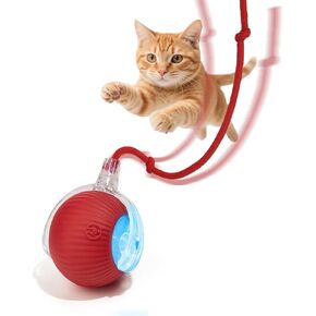Interactive Dog Cat Toy Ball, Upgraded Rechargable Smart Automatic Rolling Pet Ball with Tail, Fast Moving Toy for Bored Indoor Kitty Puppy in Kuwait