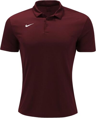 Nike Mens Dri-FIT Short Sleeve Polo Shirt (Dark Maroon, Large) in Saudi Arabia