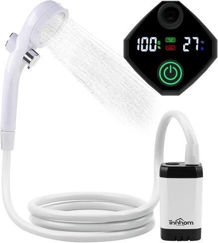 innhom 6000mAh Portable Shower Camping Shower Outdoor Camp Shower Pump, 2 Mode Electric Rechargeable Portable Camping Shower in Saudi Arabia