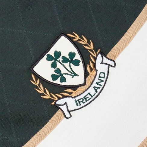 Lansdowne Men's Ireland Bottle/Natural 3 Shamrock Long Sleeve Rugby in Saudi Arabia