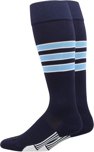MadSportsStuff Dugout 3 Stripe Baseball Socks Over the Calf Length Pattern E in Saudi Arabia