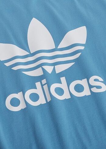 adidas Originals Men's Adicolor Classics Trefoil Tee, Sky Rush/White, X-Small in Saudi Arabia