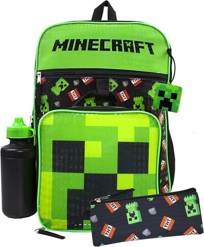 Minecraft Boy's Schoolbag Set, Black, One Size in Saudi Arabia