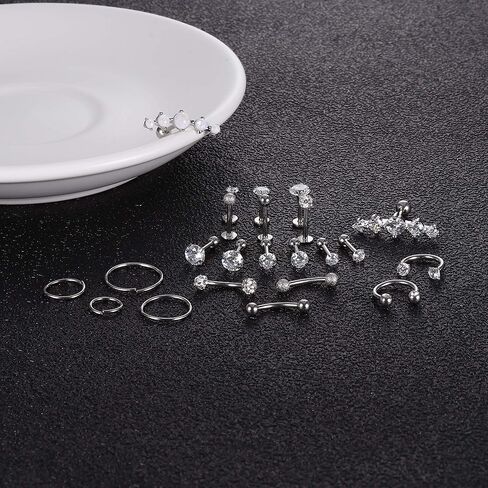 Drperfect 16G الغضروف القرط هوب للنساء إلى الأمام اللولب روك Daith محارة الزنمة الأذن ثقب المجوهرات in Saudi Arabia