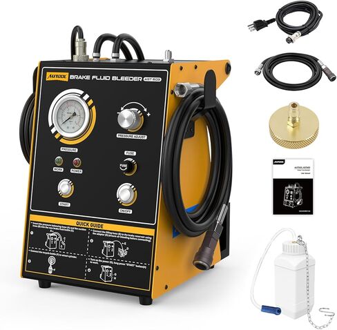 AUTOOL Automatic Brake Bleeder Kit,AC 110V Pulse Brake Fluid Bleeder Exchanger Machines,Brake Bleeder Fluid Pump,Easy Use One Person Brake Fluid Bleeder for Gasoline and Diesel Vehicles in Saudi Arabia